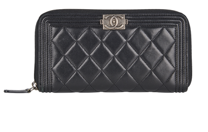Chanel Boy Zip Wallet, front view